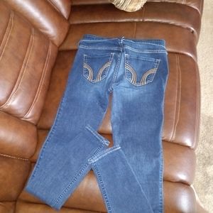 Hollister Abercrombie and Fitch jeans, blue, low rise jean legging, 1 L …